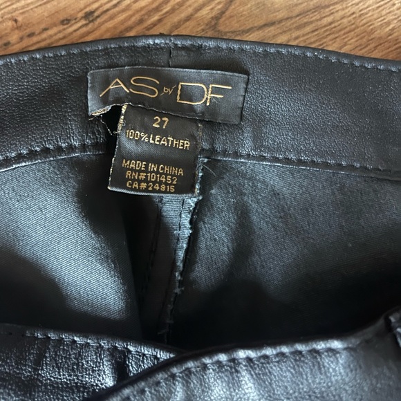 AS by DF 100% genuine leather textured/zipper pants - Picture 3 of 5